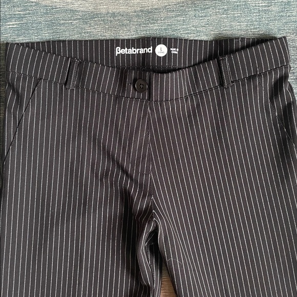 Betabrand Charcoal Pinstripe Trousers - Picture 8 of 10